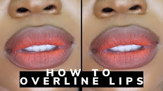 How to OVERLINE & DEFINE lips with lip liner | Fuller Lips in an Instant