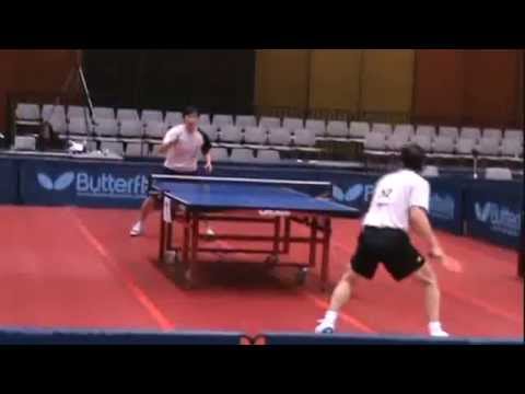 Adam Hugh and Fan YiYong Practice Ping Pong, US National Table Tennis Championships 2009
