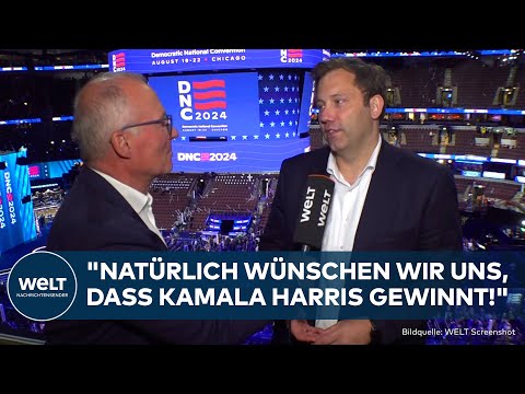 US-WAHLKAMPF: SPD-Chef Klingbeil in Chicago! "Wir arbeiten mit den Demokraten gut zusammen!"