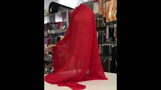 8013-2 Шифон креш цвет Красный 70 гр/м2, 150 см на YouTube 1