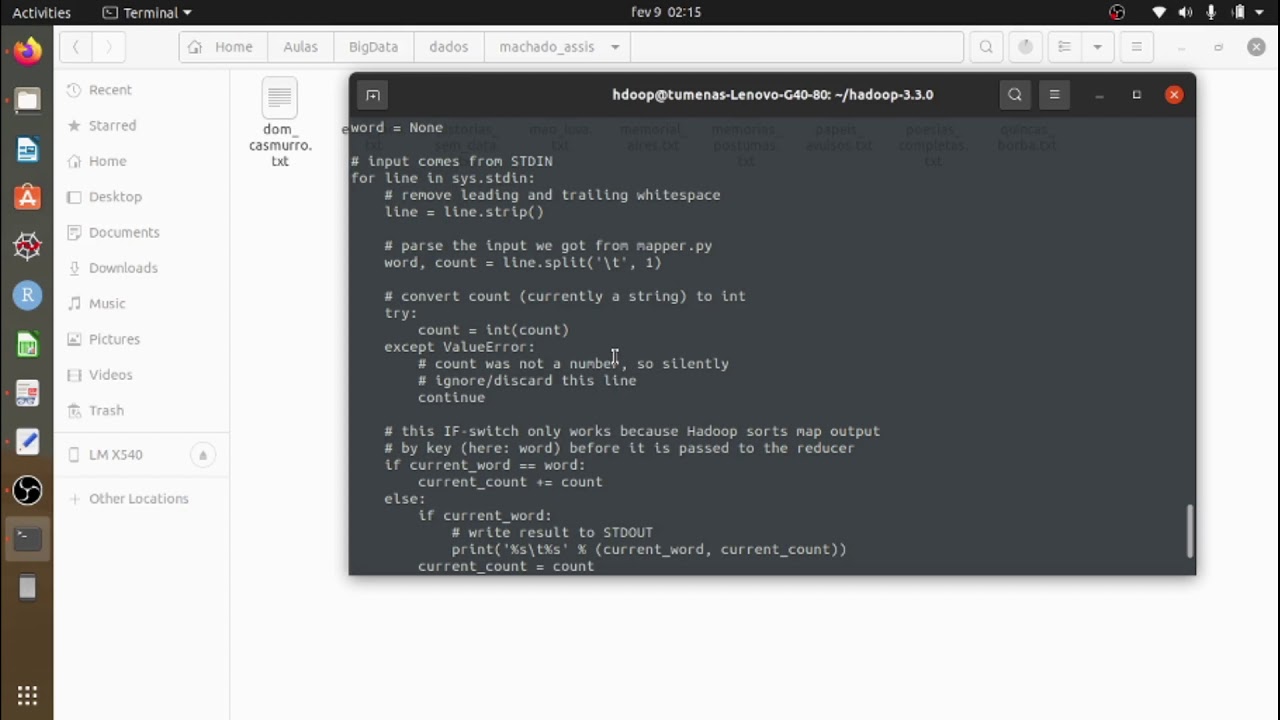 [Hadoop] - Exemplo MapReduce