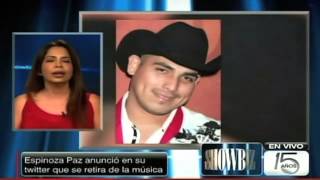 Espinoza Paz anuncia su retiro de la música
