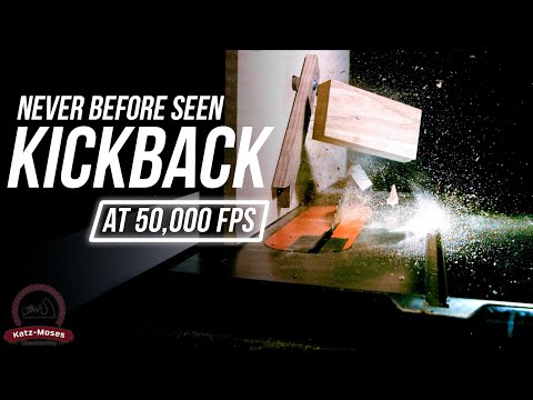 The Anatomy of a Table Saw Kickback at 50,000 FPS Ultra Slow Motion in HD