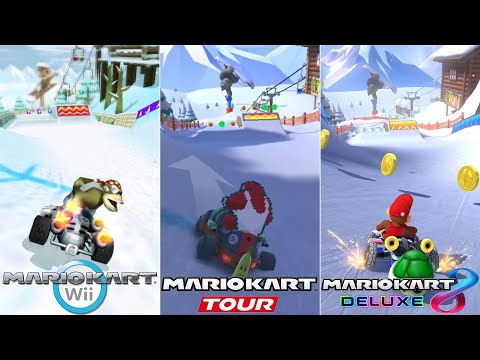 Evolution Of Wii DK Summit Course In Mario Kart Series [2008-2023]