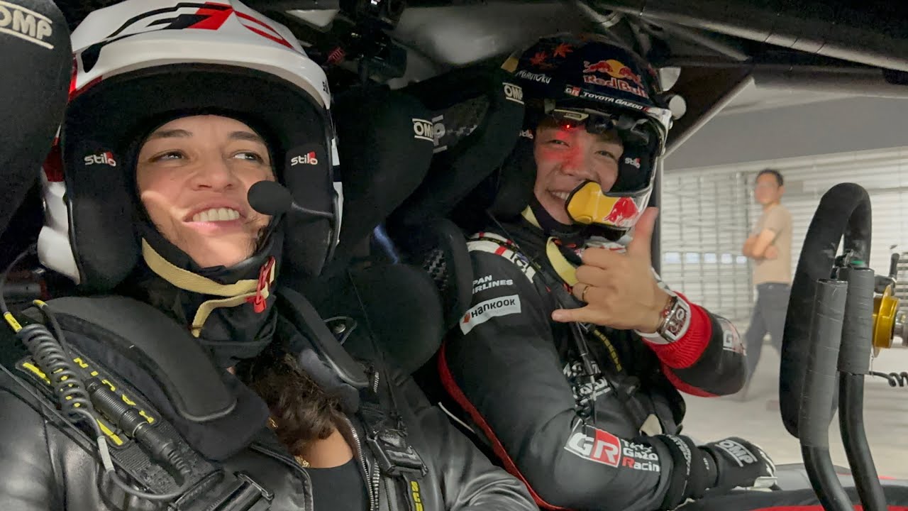 FuelFest Japan 2025/コディとミシェルがWRC ラリー車両でグルグル回る