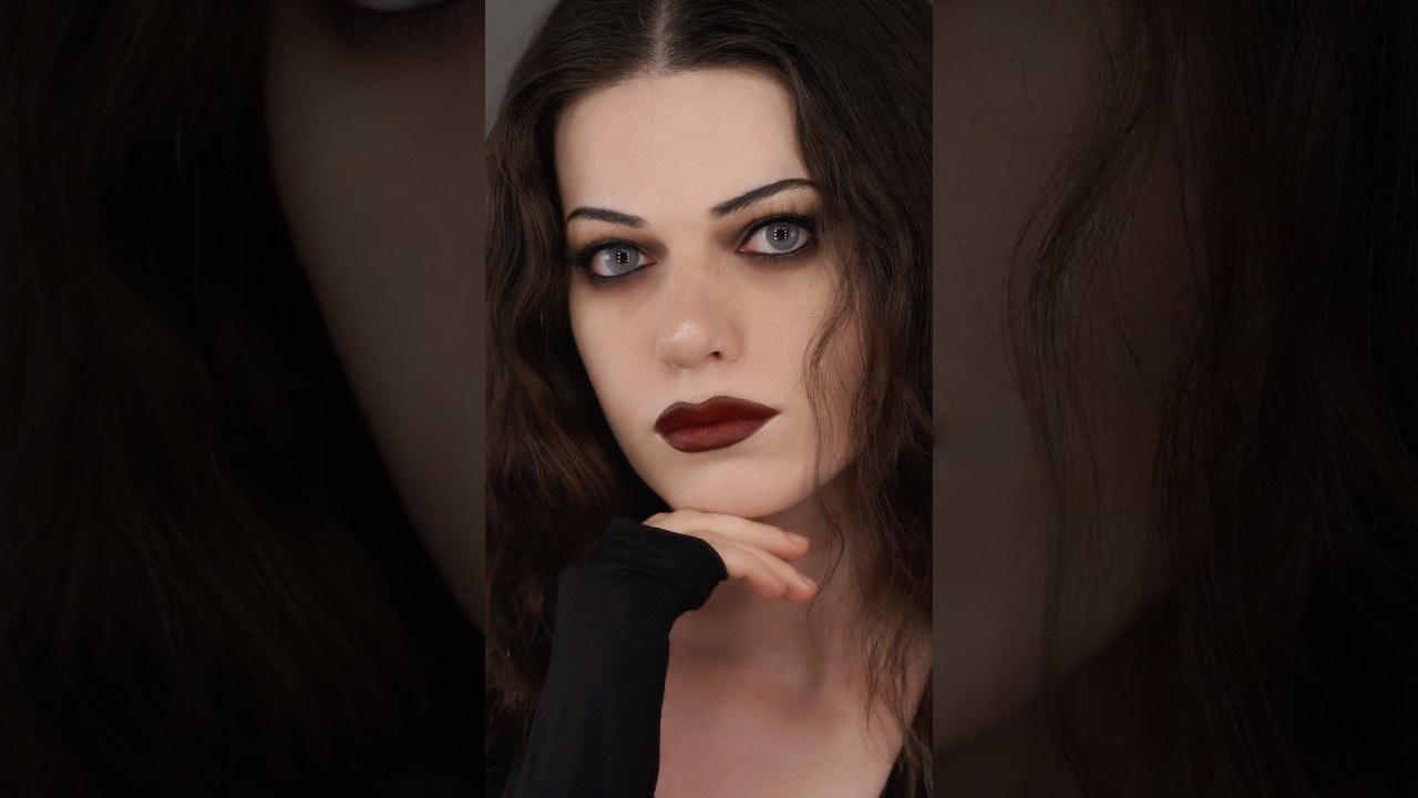 Soft Goth makeup 🥀🖤 #softgrunge #softgoth #gothicbeauty