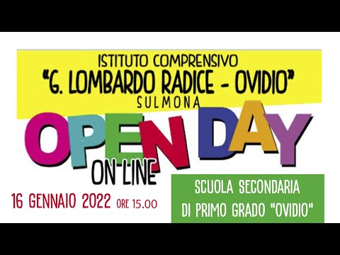OPEN DAY Scuola Secondaria di Primo Grado "OVIDIO"