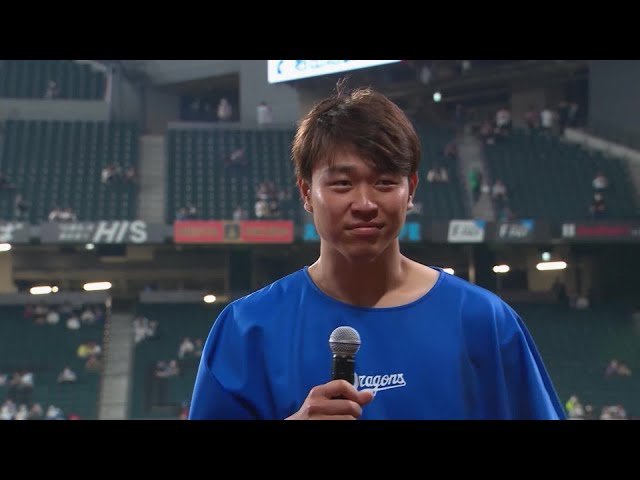 ドラゴンズ・高橋宏斗投手ヒーローインタビュー 6月11日 北海道日本ハムファイターズ 対 中日ドラゴンズ