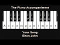 Elton John - Your Song (Piano Karaoke)