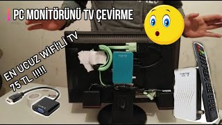 PC MONITÖRÜNÜ TV`YE ÇEVİRME !!! 75 TL YE TV Y