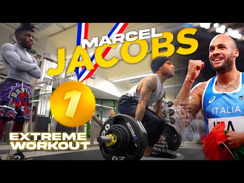 DEMOLISHED LEGS in the gym with OLYMPIC CHAMPION Marcell Jacobs - THE SUPER ATHLETES WORKOUT ep.1