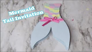 DIY Mermaid Tail Invitation