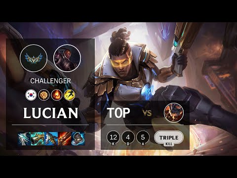 Lucian Top vs Rumble - KR Challenger Patch 12.2