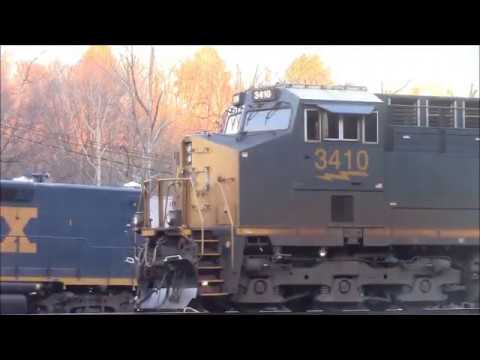 A MINOR FENDER BENDER as CSX Yard Engines Switch Tracks CSX Sandy Hook Yard 01/16/2020