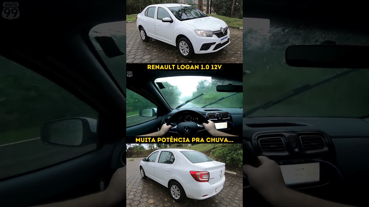 Renault Logan vai pra rodovia com chuva! #renaultlogan