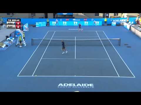 Baseline winner! Luke Saville - World Tennis Challenge 2015