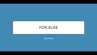 For Elise - Saint Motel (LYRIC)