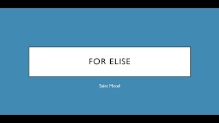 For Elise - Saint Motel (LYRIC)