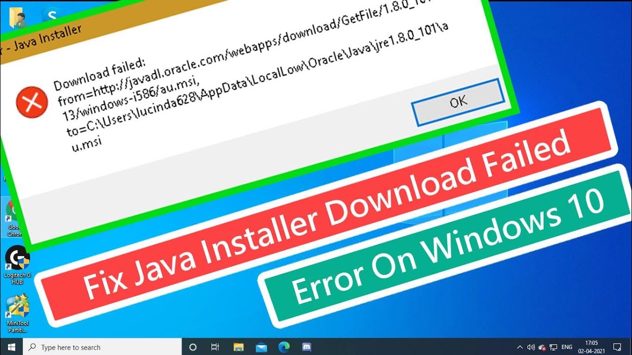 Fix Java Installer Download Failed Error on Windows 10