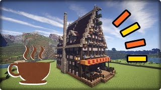【マインクラフト】カフェを建築してみる【洋風な喫茶店の作り方】