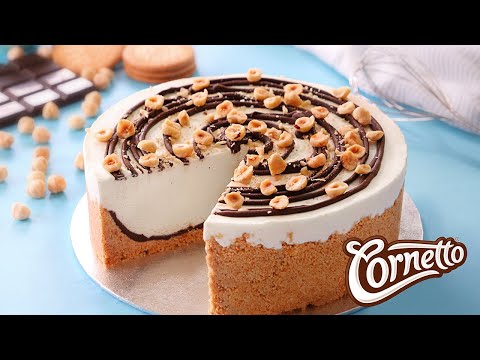 Tarta Helada Cornetto con Galletas y Chocolate