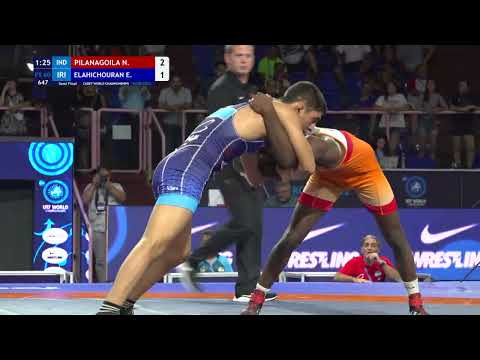 1/2 FS - 60 kg: N. PILANAGOILA (IND) v. E. ELAHICHOURAN (IRI)