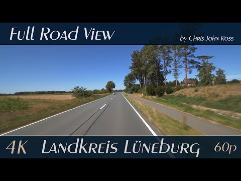 Landkreis Lüneburg, Germany: Hohnstorf, Artlenburg - B209, Deichstraße - 4K (UHD/2160p/60p) Video
