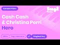 Cash Cash, Christina Perri - Hero (Karaoke Piano)
