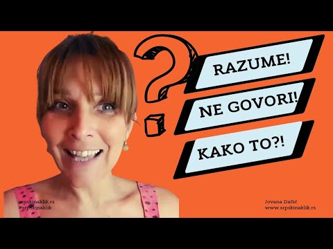 Zašto dete razume a ne govori srpski jezik?