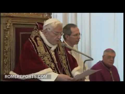 Izjava Pape Benedikta XVI o povlačenju