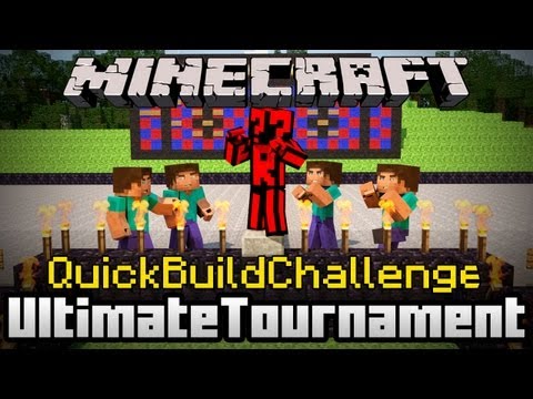 RageGamingVideos - Minecraft Quick Build Challenge - Four Way Battle: Castle/Fortifications!