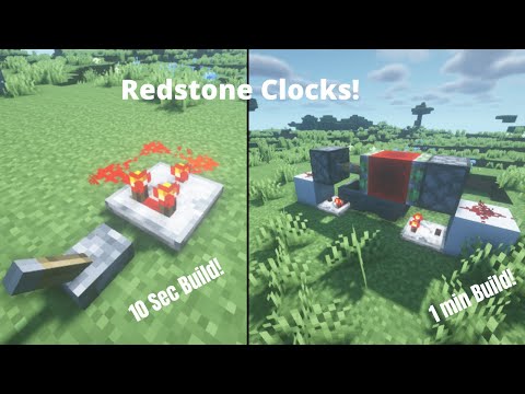 3 types of Easy Redstone Clocks for Minecraft! - 1.19 - (Java/Bedrock)