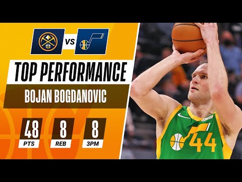 Bojan Bogdanovic DROPS 48 PTS in Jazz Home Victory! 🎶