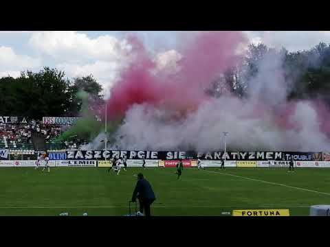 "ZASZCZEPCIE SIĘ... FANATYZMEM" - piro i machajki na meczu w Sosnowcu. 6 czerwca 2021