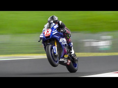Italian Motorcycle Track Racing Series in action at Mugello Circuit: Raw sound, Accelerations & More