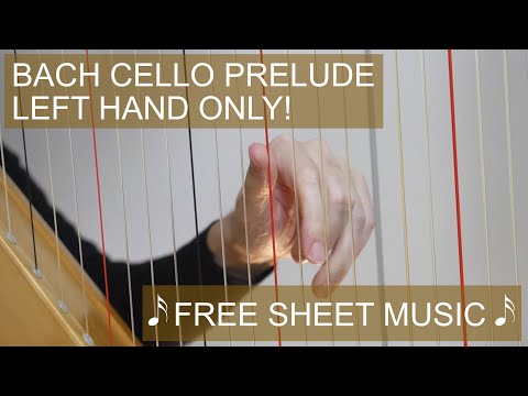 Playing Bach's Prelude on the Harp - with only 1 hand! Harp Tuesday ep. 249