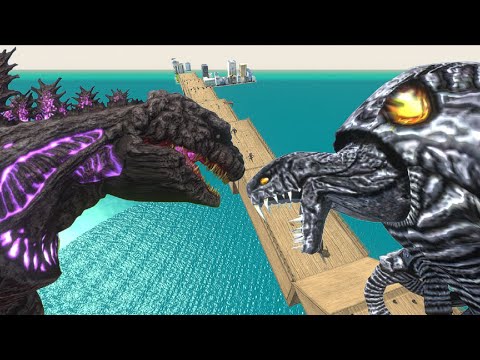 SHIN GODZILLA DEATHRUN RESCUE PIKACHU FROM ORGA - Animal REvolt Battle Simulator