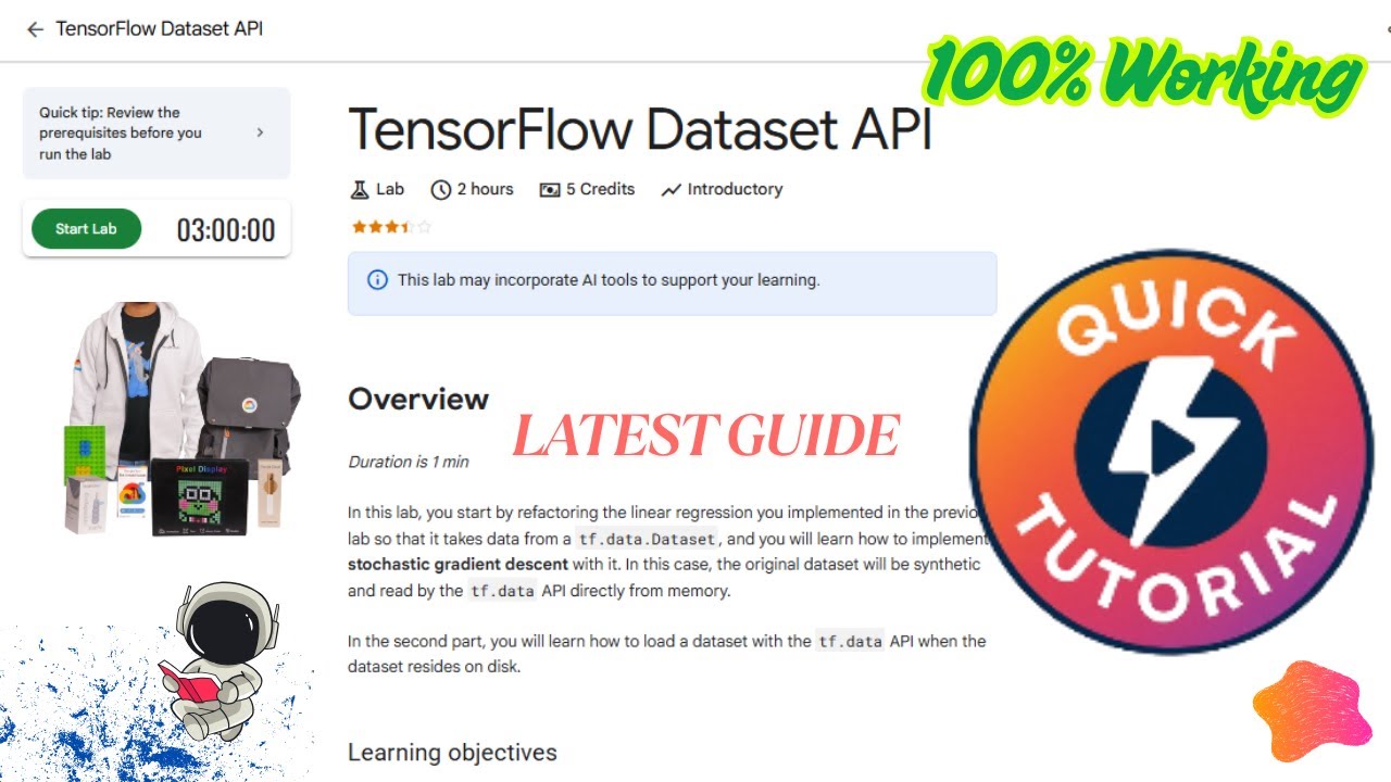 TensorFlow Dataset API | Step By Step | With Explanation #qwiklabs #coursera #cloudcomputing