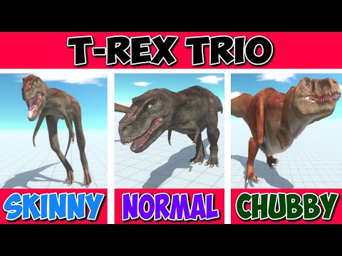 T-REX Trio(Chubby, Skinny & Normal) vs Every Unit- Animal Revolt Battle Simulator