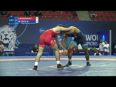 1/4 FS - 79 kg: T. GAPHRINDASHV (GEO) v. M. MC BRYDE (USA)