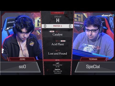 [2018 GSL Season 3] Code S Ro.32 Group H Match1 soO vs SpeCial