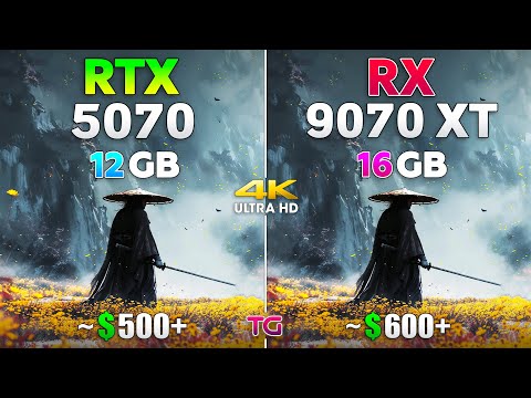 RTX 5070 vs RX 9070 XT - Test in 12 Games | 4K