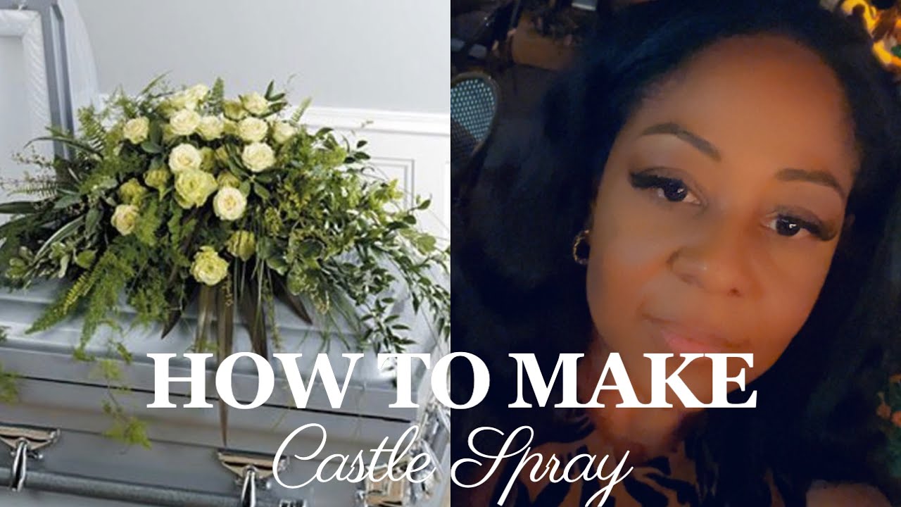 How to make Casket Spray Rose and Foliage Funeral Arrangement | Floralnext | Design with Me