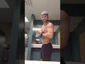 Trying to be cool flexing bodybuilding/men's physique