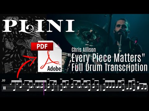AB Drums Transcripts EP #15 - Chris Allison (Plini) - Every Piece Matters - Full Drum Transcription