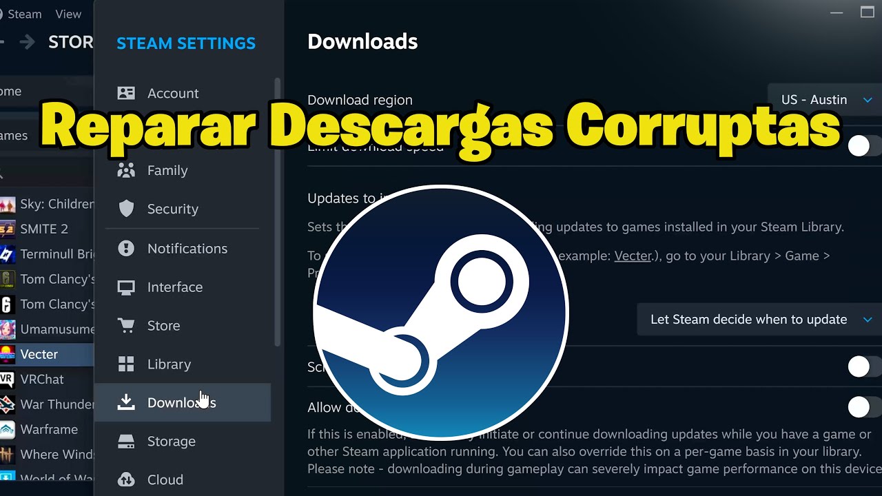 Cómo Reparar las Descargas Corruptas en Steam | SOLUCIÓN 2026 (PC)