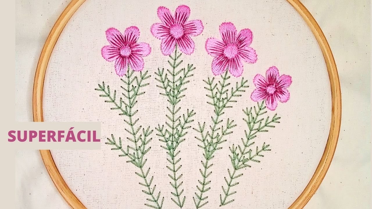 Bordado fácil para iniciantes com pontos básicos de bordado a mão