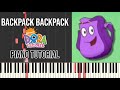 Backpack Backpack Song From Dora The Explorer PIANO TUTORIAL