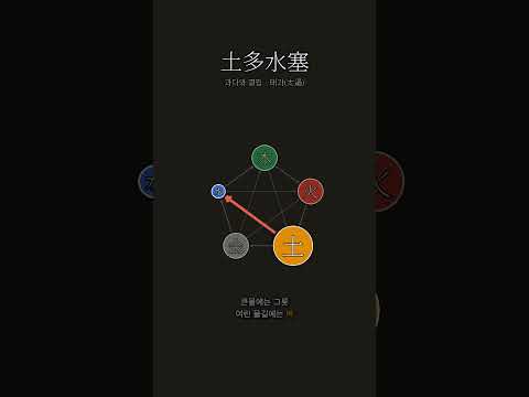 여린 물길은 흙에 막혀 고인다 | 토다수색(土多水塞)