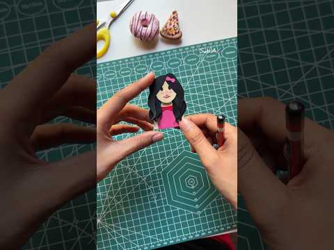 DIY 3d Barbie sticker 🌈 #shorts #sticker
